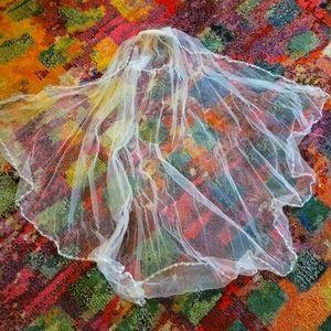 Beaded wedding veil